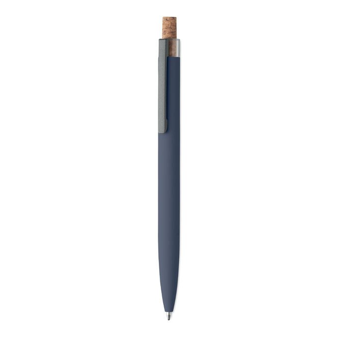 Pastapliiats pastakas koos kummeeritud pehme pinnaga ja korgist nööbiga BERGAMO + sinine tint [MO2652-04] (sinine)