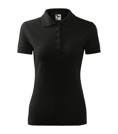 Polo Shirt women 200 gsm [Pique-210-01-M] (black)
