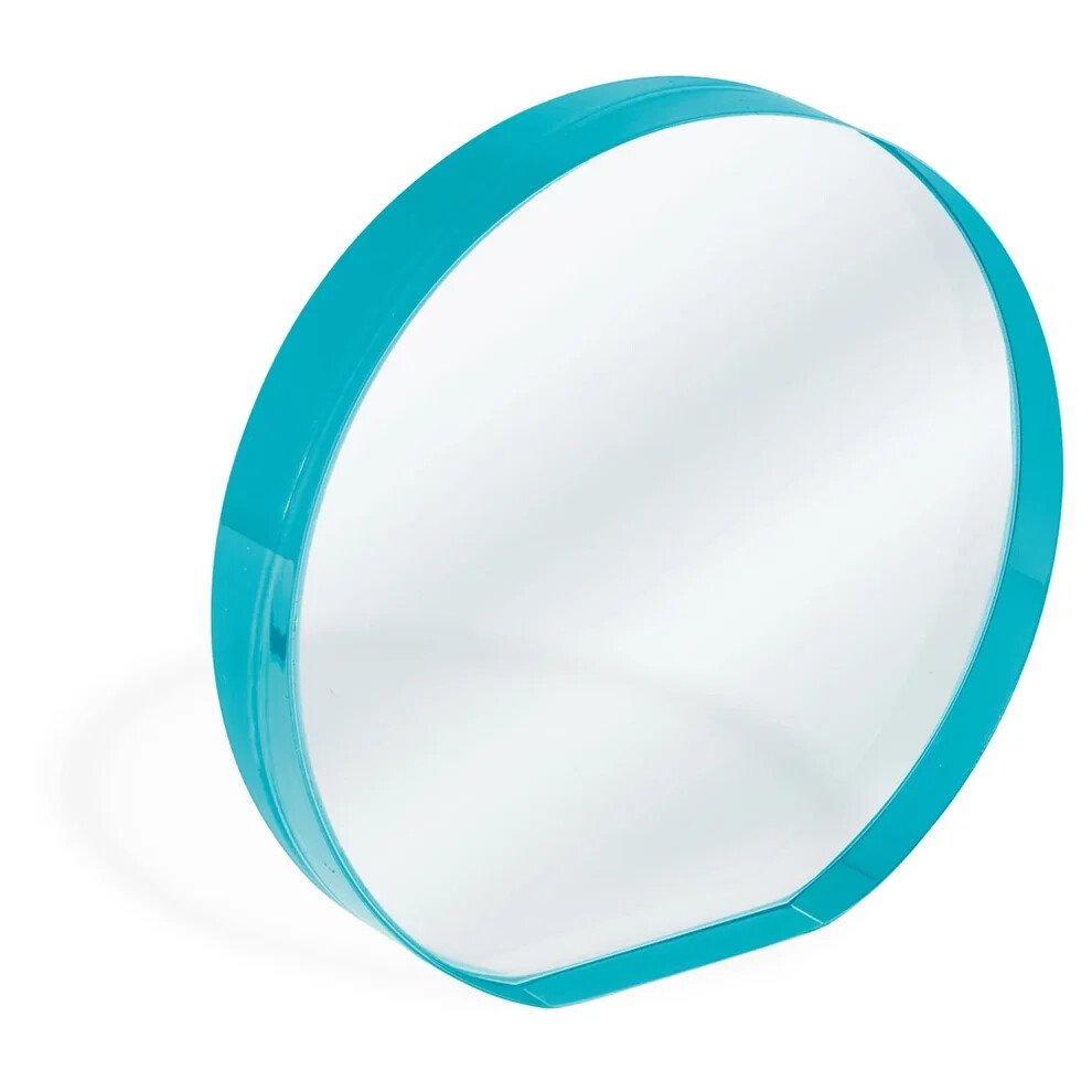 Glass Decor Round [CRY154-A] (clear/turquoise)
