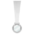 Stikla Medaļa 70mm  [CRY168-SILVER]  (caurspīdīga/sudraba)