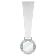 Stikla Medaļa 70mm  [CRY168-SILVER]  (caurspīdīga/sudraba)