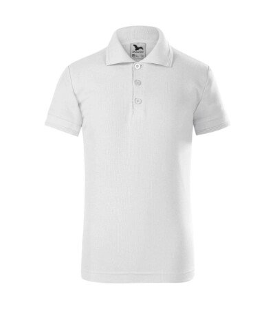 Bērnu polo krekls 134 cm/8 gadi 200 g/m² [Pique-222-00-8] (balts)