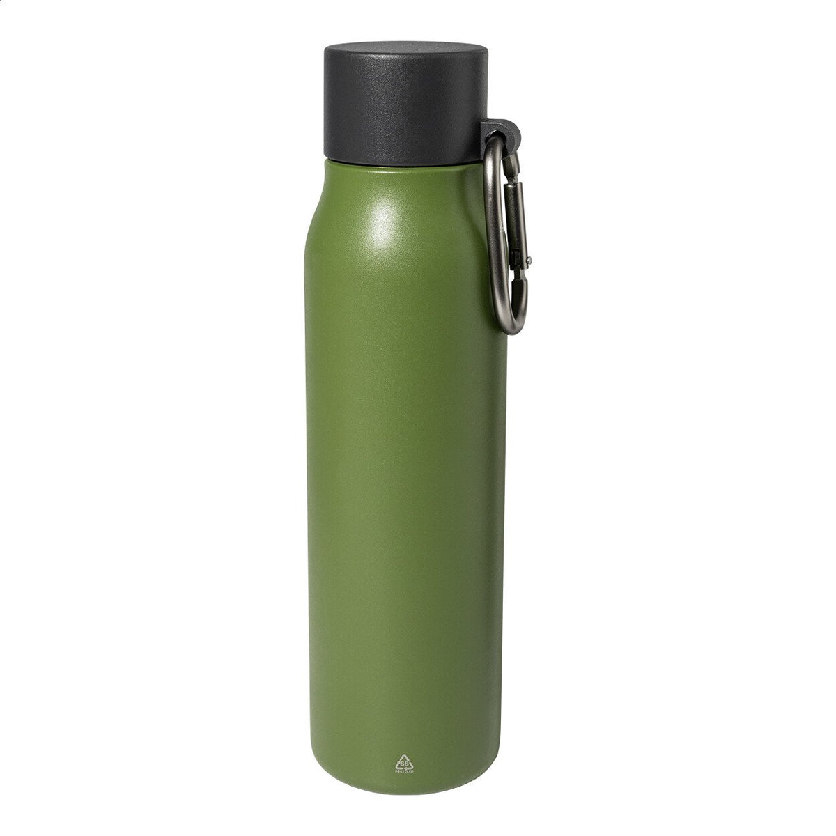 Ūdens pudele Baruntse, pārstrādāta nerūsējošā tērauda ar karabīni.500 ml [AP800142-07] (tumši zaļa)