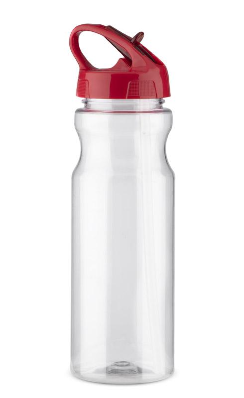 Vee pudel koos kõrs TRANS 700 ml [AS-16216-04] (punane)