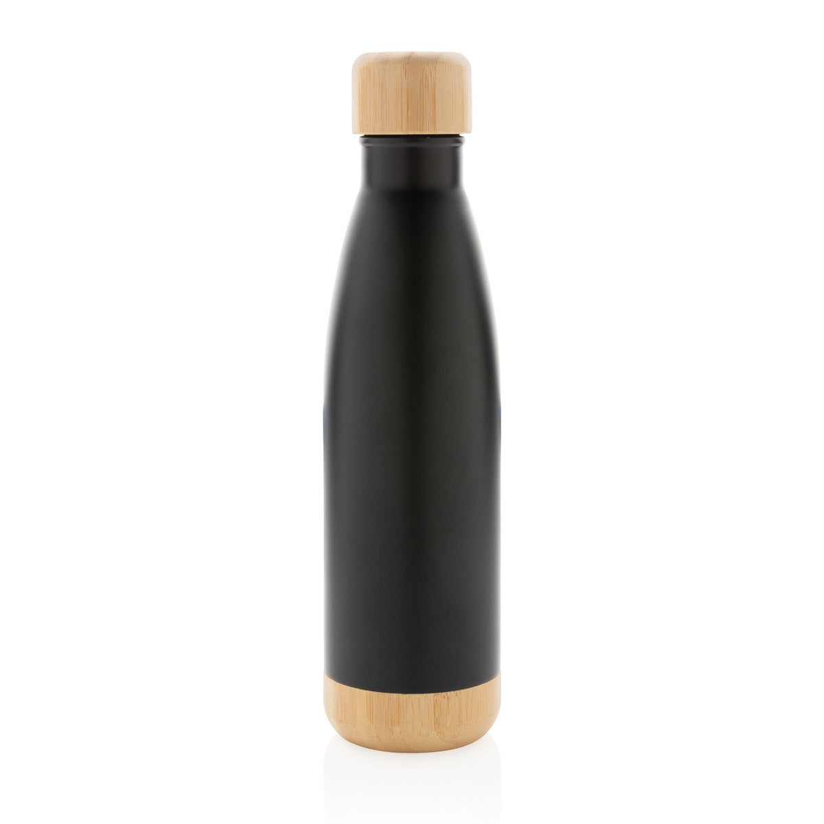 Nerūsējošā tērauda termoss ar bambusa vāciņu un pamatni 500ml [P436.791] (melna)