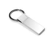 Raktų pakabukas – metalinis su oda [ASG-17564-01] (sidabro/balta)