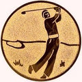 25 mm Centrs [A1-109-BA]  golfs (bronza)
