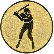 25 mm centrinis emblema [A1-11-GG] beisbolas (auksinis)