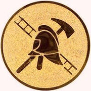 25 mm centrinė dalis [A1-116-BA] ugniagesiai (bronza)