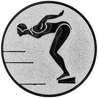 25 mm Center [A1-14-ZG] Swimming Women (Silver)
