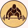 25 mm Center [A1-146-BA] weightlifting (bronze)