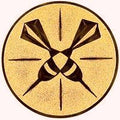 25 mm Centrs [A1-148-BA]  šautriņas (bronza)