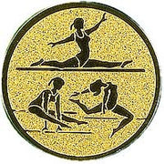 25 mm Centras [A1-151-GG] meninė gimnastika (auksas)