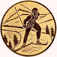 25 mm Keskus [A1-159-BA] mäe suusatamine (pronks)
