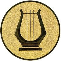 25 mm Centras [A1-48-GG] muzika-lyra (aukso)