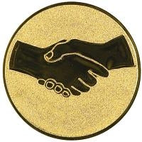 25 mm Centre [A1-5-GG] Handshake (Gold)