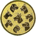 50 mm Centre [A2-68-GG] dog (gold)