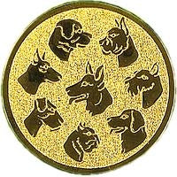 25mm Center [A1-68-GG] dog (gold)
