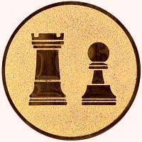 25 mm Centrs [A1-83-BA]  šahs (bronza)