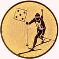 25 mm Centrs [A1-94-BA]  slēpošana (bronza)