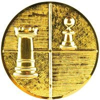 50 mm Centrs [A12-26-GG]  šahs (zelta)