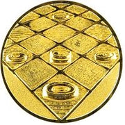 25 mm centras [A11-27-GG] šaškės (auksinės)