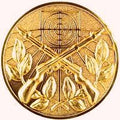 25 mm Centrs [A11-55-BA]  šaušana (bronza)