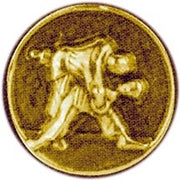 25 mm Keskus [A41-25-GG] kreeka-rooma maadlus (kuldne)