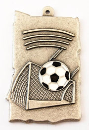 Stamped medal [Export501-ZG] football (silver)