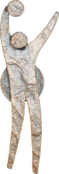 Metāla Figūra [FTL234]  basketbols (antīka sudraba)