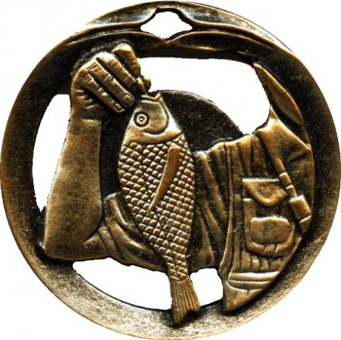 Forminis medalis [TH-MTL916] (senovinio aukso) žuvis