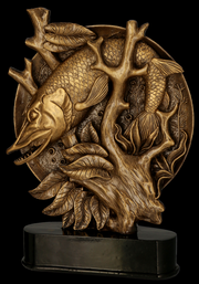 Mastic Figure [TR-RFST3049-28-BR] Pike fish (bronze)