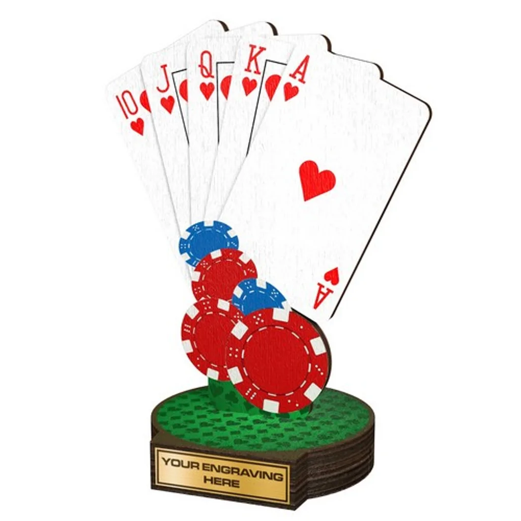 Wooden Figure [RW017-E] cards poker (white)