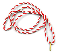 Twisted Ribbon [V4-RO/WI] (red/white) 3 mm