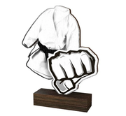 Figure Wood [WF116-B] karate (silver)