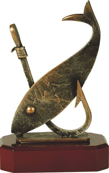 Exclusive Figurine [BEL172A] Fishing (Antique Silver)