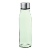 Glass water bottle with stainless steel lid[MO6210-24] (green)