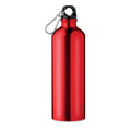 Water bottle metal with carabiner 750ml [MO9350-05] (red)