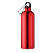 Water bottle metal with carabiner 750ml [MO9350-05] (red)