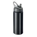 Water bottle with straw, aluminum single wall [MO9840-03] (black)